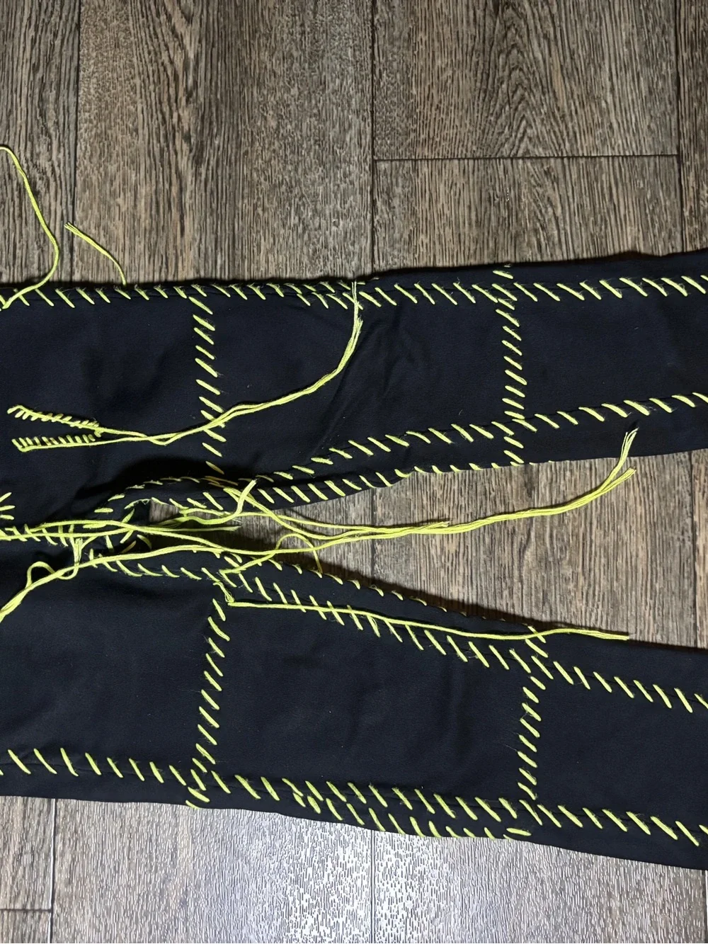 Kids Black Hoodie & Jogger Set with Neon Yellow Stitching - Unbranded